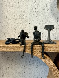 Collection Of Four Black Iron Decorative Pieces