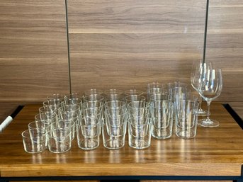 Collection Of Modern Clear Glasses - Three Sizes