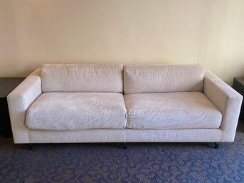 Monte Allen Down Modern Sand Colored Couch On Metal Legs