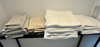 Mixed Collection Of White & Gray Bath Towels