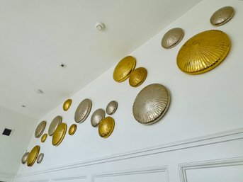 Nine Pieces Sea Urchin Wall Art - Gold - Purchased For $3000.00