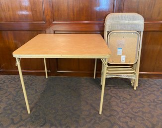 Samsonite Card Table And 4 Chairs