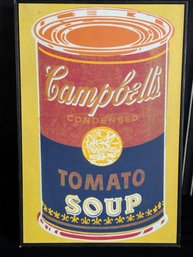 Framed, Unsigned Reproduction - Campbells Soup By Andy Warhol