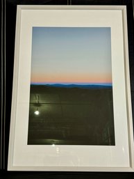 Framed, Unsigned Paint On Paper - Mountain Sunrise