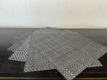 Set Of Six Grey Chilewich-style Placemats