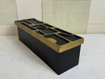 Arteriors Piper Small Decorative Covered Box - Black And Brass