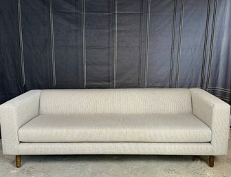 Blu Dot Grey Couch With Walnut Feet