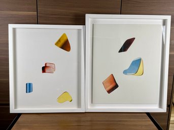 Pair Of Framed Abstract Prints By Carmen Vela - Amid Tumult No 3 And No 6 - Purchased For $1050.00