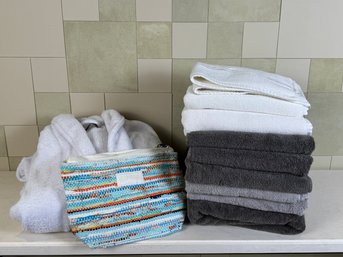 Collection Of Restoration Hardware Towels And Bathrobe (Medium)