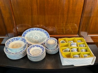 Set Of Blue And White Chinese Export Dinnerware
