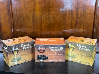 Three Boxes Grand Noblesse Blown 8.5 Oz Wine Glasses