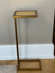 Restoration Hardware Brass And Glass Side Table