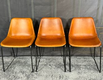 Set Of Three CB2 Roadhouse Molded Plastic Chairs