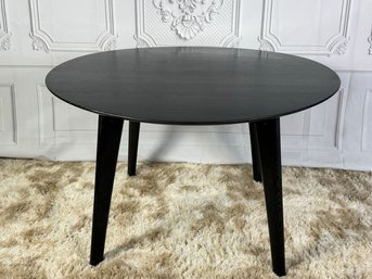 Black Round Wood Modern Dining Table