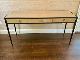 Holly Hunt Jean Michel Frank Style Desk - Leather And Metal With Brass Hardware - Purchased For $10625.00