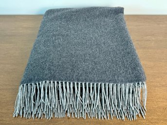 Pratesi Charcoal Grey Cashmere Throw Blanket