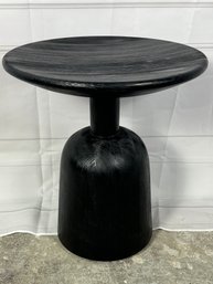 Black CB2 Macbeth Hemlock Wood Side Table