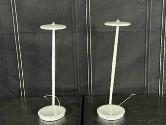 Pair Of Pablo Table Lamps - White And Gold