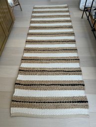 McGee & Co Woven Runner Rug - White, Tan & Black