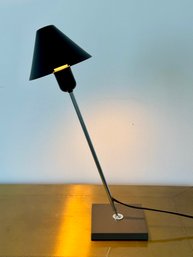 Santa & Cole Gira Table Lamp - Gray Metal, Polished Chrome, Powdercoat Black