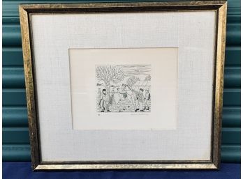 Framed Signed Vincent Haddelsey Small Horse Etching - 8/8 - 1971