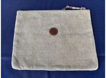 Fendi Envelope Clutch - Cotton Jute Fabric With Logo Fabric Inside