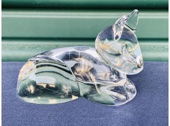 Steuben Crystal Cat - Signed