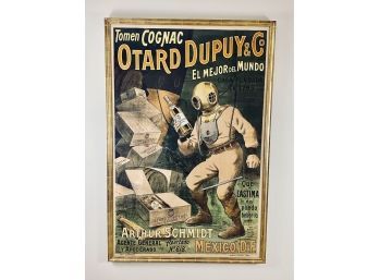 Vintage French Lithograph - Original - Otard Dupuy & Co Cognac