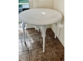 White Wicker Table