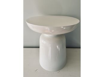 Small White Metal Mushroom Table - Unmarked