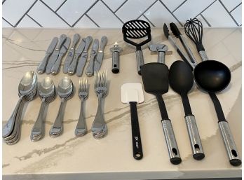 Set Of Stainless Steel Flatware France 18-10 Plus LDK Kitchen Utensils