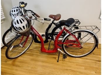 Pair Of Biria Easy Boarding Bikes - Red And Black