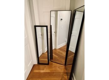 Collection Of Black Mirrors - 2 Standing, 1 Hanging