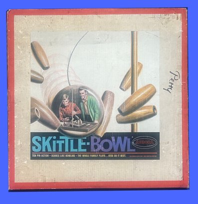 Vintage Skittle-Bowl In Original Box, 22.5' Sq, Barn Find As Found