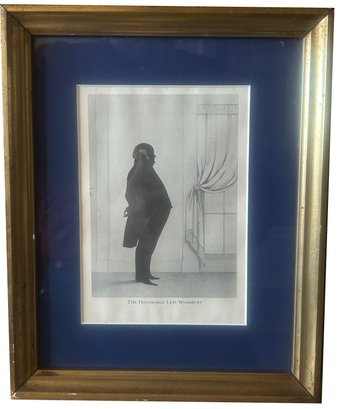 Matted & Framed Etching Of Court Justice 'The Honorable Levi Woodbury' (1789-1851), 9' X 11'H