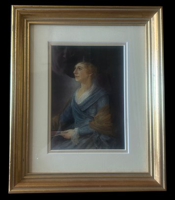 Matted & Framed Copy Of Portrait By JF Martin Frost Of Annie M. Eldridge Frost (1885-1926) 9.5' X 11.5'H