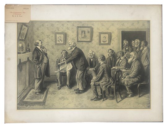 1906 A.B. Frost Artist Proof 'The Congressman's Day Of Reckoning' For P.F. Collier & Son, 23.5' X 17.5'H (2of2