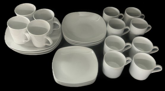 24 Pcs Gallery Tabletops Quinto Plates, Bowls And Mugs