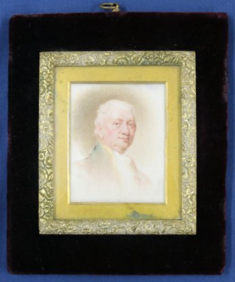 Miniature Portrait On Ivory Of Revolutionary War General Henry Knox By Edward Miles (1752-1828)