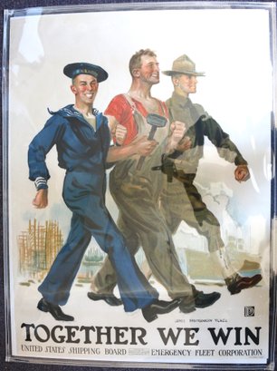 World War One Poster: ' Together We Win' By James Montgomery Flagg