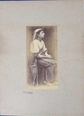 Photograph Of A Work By William Morris Hunt (1824-1879) Signed On Front And Note On Back By Hunt