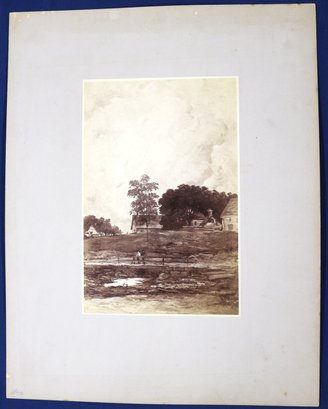Photo On Board Of Work By William Morris Hunt (1824-1879) Noted American Artist - 'June Clouds'