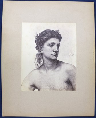 Large Photo Of A Work By William Morris Hunt - Noted American Artist - Work Titled: 'ANAHITA'