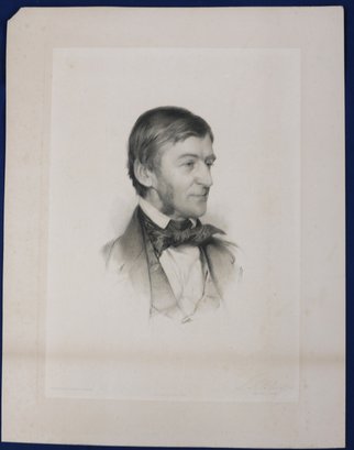 1878 Engraving Of Ralph Waldo Emerson By S.A.Schoff - Published By John Lowell & Co. Boston