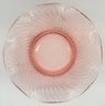 10 Pcs Pink Depression Glass, 6-9' Diam Hexagon Plates, 3-8' Diam. Hexagon Plates & 7' Diam Ruffled Rim Bowl