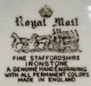 2 Pcs Vintage Royal Mail 10' Diam. Staffordshire Ironstone Plates