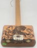 Vintage Wizard's Tool 4-String Cigar Box Banjo, With Burned Octopus Design, 8.25' X 2.75' X 28'H