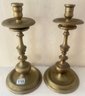 Antique Pair Of Brass Candlesticks, Extremely Heavy & Gorgeous, 5-7/8 Dian.  X 11.75H
