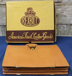Vintage Top Grain Cowhide Briefcase - Made By Rexbilt Leather Goods - Made In USA - Very Lightly Used