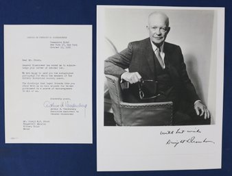 Autographed Photograph Of President Dwight D. Eisenhower From 1952 W/accompanying Letter